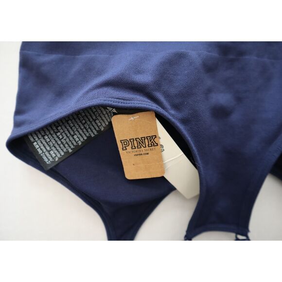 PINK x Victoria's Secret Women's Sz M Navy Seamless Workout 1-Pc Jumpsuit - Picture 7 of 13